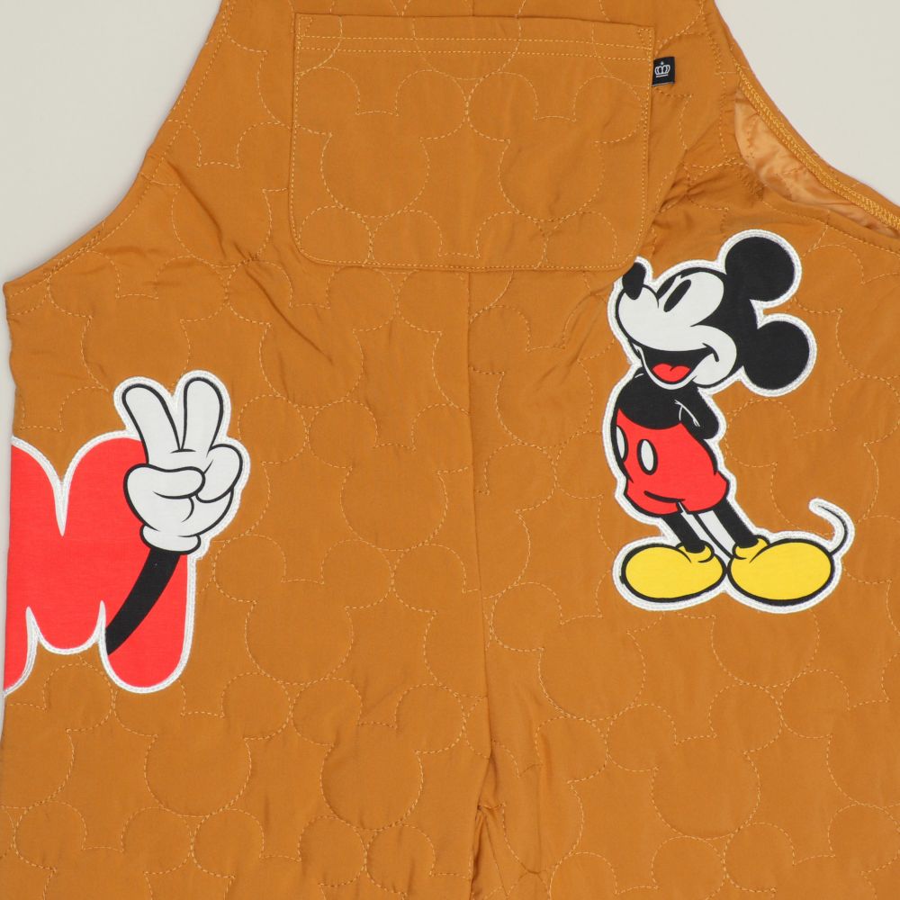 【ベビードール】ミッキー キルティングサロペット 1141K / ベビーサイズ キッズ ボトムス 長ズボン ロングパンツ サロペット オーバーオール キルト リンクコーデ ペアルック 兄弟姉妹おそろい