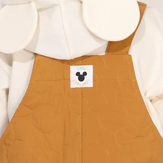 【ベビードール】ミッキー キルティングサロペット 1141K / ベビーサイズ キッズ ボトムス 長ズボン ロングパンツ サロペット オーバーオール キルト リンクコーデ ペアルック 兄弟姉妹おそろい