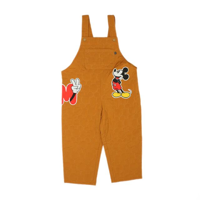 【ベビードール】ミッキー キルティングサロペット 1141K / ベビーサイズ キッズ ボトムス 長ズボン ロングパンツ サロペット オーバーオール キルト リンクコーデ ペアルック 兄弟姉妹おそろい