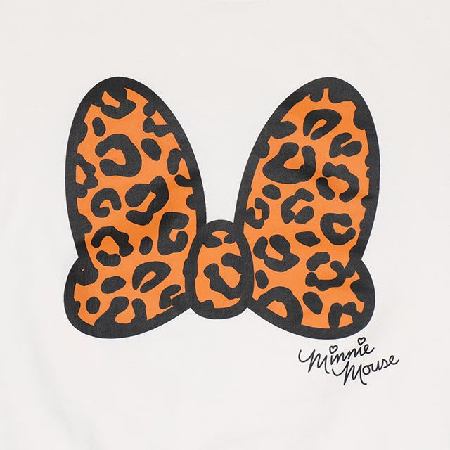 【ベビードール】ミニー 親子お揃い アニマルモチーフトレーナー 1201K / ベビーサイズ キッズ トップス 長袖 リンクコーデ ペアルック 親子コーデ プルオーバー スウェット つながるデザイン アニマル柄 ヒョウ柄 レオパード柄