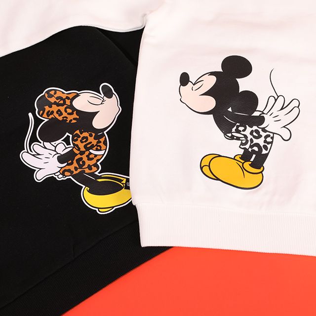 【ベビードール】ミッキー 親子お揃い アニマルモチーフトレーナー 1201A / 大人 ユニセックス 男女兼用 トップス 長袖 リンクコーデ ペアルック 親子コーデ プルオーバー スウェット つながるデザイン アニマル柄 ヒョウ柄 レオパード柄