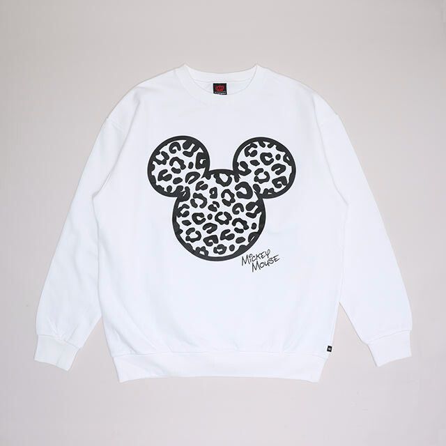 【ベビードール】ミッキー 親子お揃い アニマルモチーフトレーナー 1201A / 大人 ユニセックス 男女兼用 トップス 長袖 リンクコーデ ペアルック 親子コーデ プルオーバー スウェット つながるデザイン アニマル柄 ヒョウ柄 レオパード柄