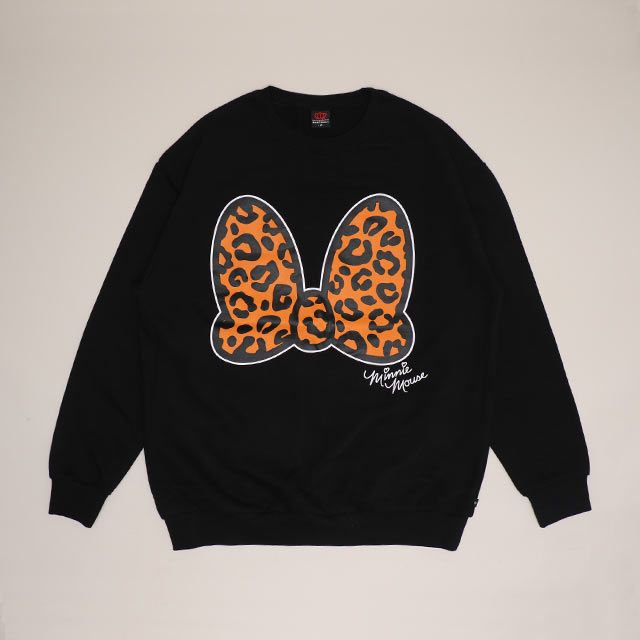 【ベビードール】ミニー 親子お揃い アニマルモチーフトレーナー 1201A / 大人 ユニセックス 男女兼用 トップス 長袖 リンクコーデ ペアルック 親子コーデ プルオーバー スウェット つながるデザイン アニマル柄 ヒョウ柄 レオパード柄