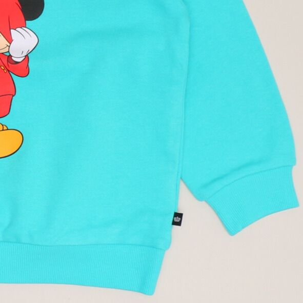 【ベビードール】ミッキー アニマルロゴトレーナー 1202K / ベビーサイズ キッズ トップス 長袖 プルオーバー スウェット アニマル柄 ヒョウ柄 レオパード柄