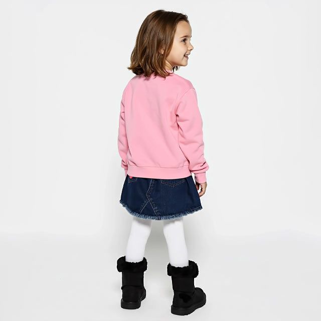 【ベビードール】ミニー アニマルロゴトレーナー 1202K / ベビーサイズ キッズ トップス 長袖 プルオーバー スウェット アニマル柄 ヒョウ柄 レオパード柄