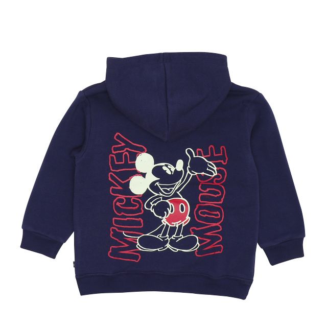 【ベビードール】ミッキー 裏起毛ビックシルエットパーカー 7191K / ベビーサイズ キッズ トップス 長袖 スウェット素材