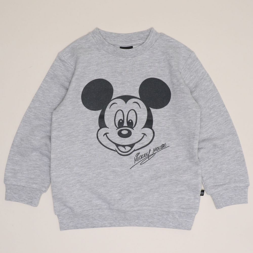 【ベビードール】ミッキー キャラクター セットアップ 1204K / ベビーサイズ キッズ トップス ボトムス 長袖 長ズボン クルーネック スウェット 2点セット 上下セット コーデセット 楽ちん