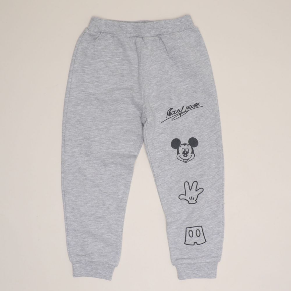 【ベビードール】ミッキー キャラクター セットアップ 1204K / ベビーサイズ キッズ トップス ボトムス 長袖 長ズボン クルーネック スウェット 2点セット 上下セット コーデセット 楽ちん