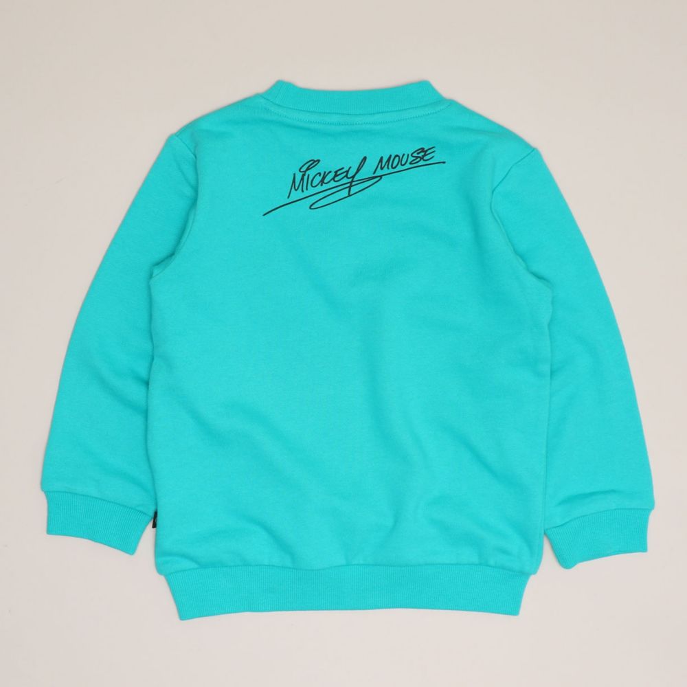 【ベビードール】ミッキー キャラクター セットアップ 1204K / ベビーサイズ キッズ トップス ボトムス 長袖 長ズボン クルーネック スウェット 2点セット 上下セット コーデセット 楽ちん