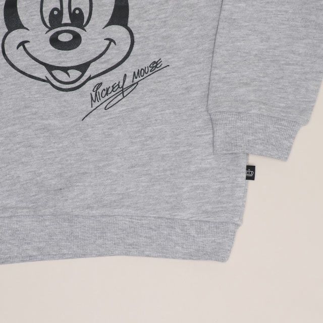 【ベビードール】ミッキー キャラクター セットアップ 1204K / ベビーサイズ キッズ トップス ボトムス 長袖 長ズボン クルーネック スウェット 2点セット 上下セット コーデセット 楽ちん