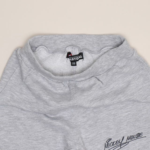 【ベビードール】ミッキー キャラクター セットアップ 1204K / ベビーサイズ キッズ トップス ボトムス 長袖 長ズボン クルーネック スウェット 2点セット 上下セット コーデセット 楽ちん