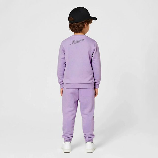 【ベビードール】ミッキー キャラクター セットアップ 1204K / ベビーサイズ キッズ トップス ボトムス 長袖 長ズボン クルーネック スウェット 2点セット 上下セット コーデセット 楽ちん