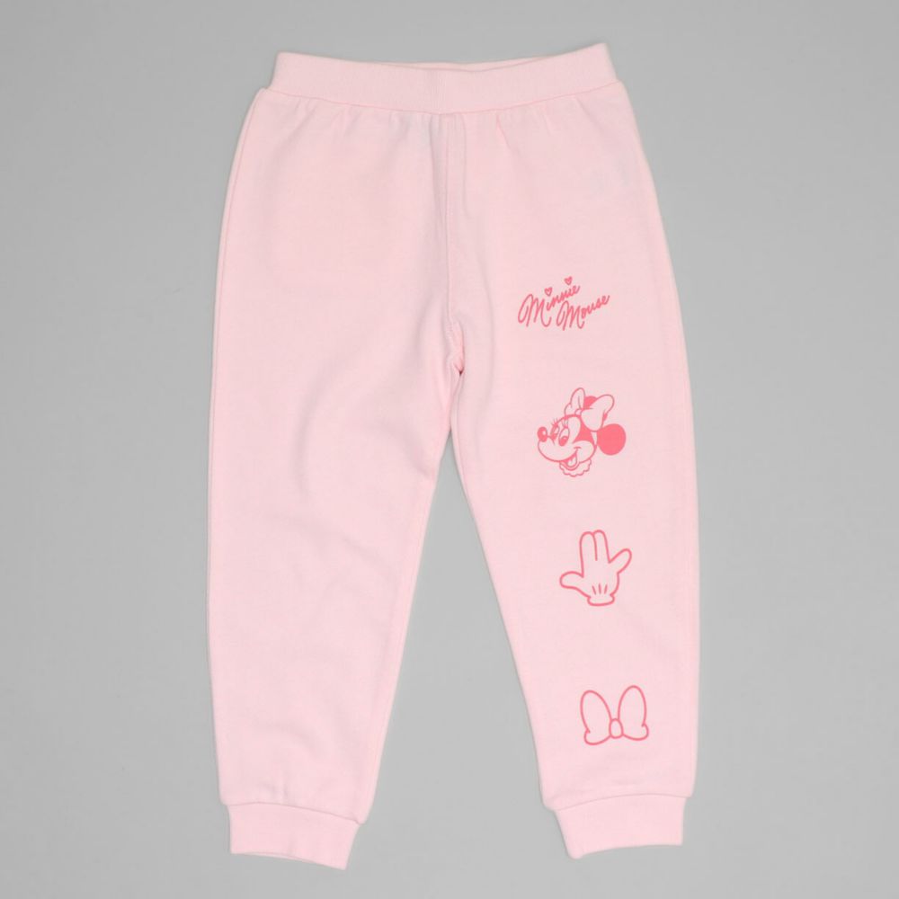 【ベビードール】ミニー キャラクター セットアップ 1204K / ベビーサイズ キッズ トップス ボトムス 長袖 長ズボン クルーネック スウェット 2点セット 上下セット コーデセット 楽ちん