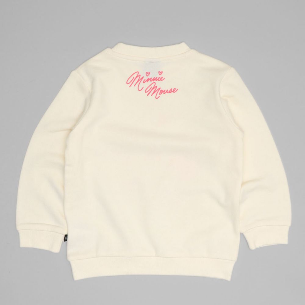 【ベビードール】ミニー キャラクター セットアップ 1204K / ベビーサイズ キッズ トップス ボトムス 長袖 長ズボン クルーネック スウェット 2点セット 上下セット コーデセット 楽ちん