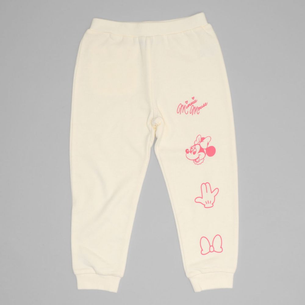 【ベビードール】ミニー キャラクター セットアップ 1204K / ベビーサイズ キッズ トップス ボトムス 長袖 長ズボン クルーネック スウェット 2点セット 上下セット コーデセット 楽ちん