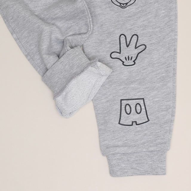 【ベビードール】ミニー キャラクター セットアップ 1204K / ベビーサイズ キッズ トップス ボトムス 長袖 長ズボン クルーネック スウェット 2点セット 上下セット コーデセット 楽ちん