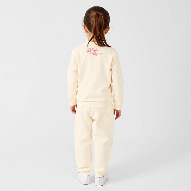 【ベビードール】ミニー キャラクター セットアップ 1204K / ベビーサイズ キッズ トップス ボトムス 長袖 長ズボン クルーネック スウェット 2点セット 上下セット コーデセット 楽ちん