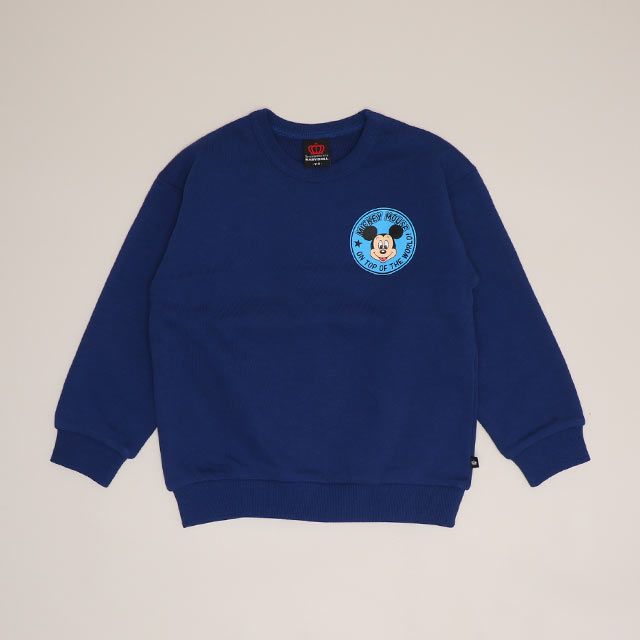 【ベビードール】ミッキー バックBIGロゴトレーナー 1205K / ベビーサイズ キッズ トップス 長袖 プルオーバー スウェット サガラ刺繍 バックロゴ