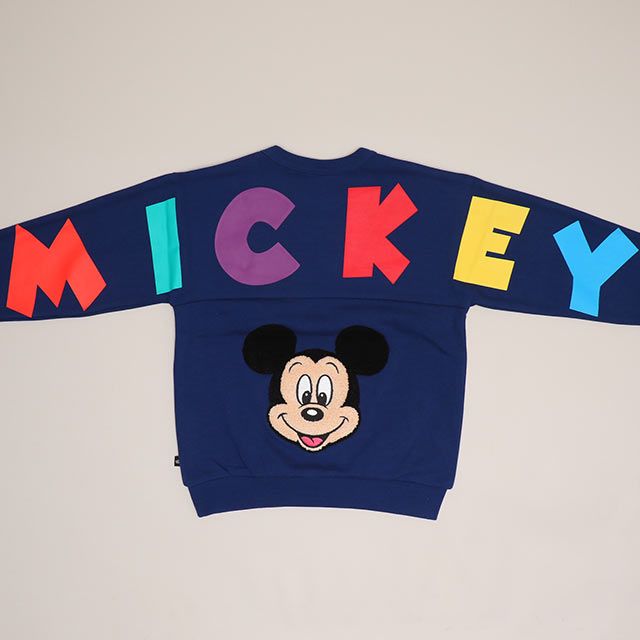 【ベビードール】ミッキー バックBIGロゴトレーナー 1205K / ベビーサイズ キッズ トップス 長袖 プルオーバー スウェット サガラ刺繍 バックロゴ