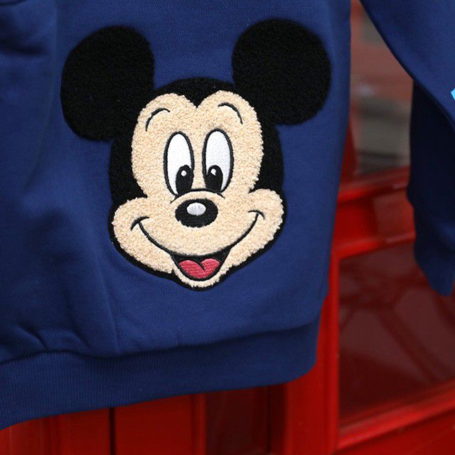 【ベビードール】ミッキー バックBIGロゴトレーナー 1205K / ベビーサイズ キッズ トップス 長袖 プルオーバー スウェット サガラ刺繍 バックロゴ