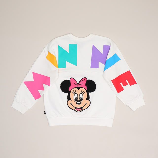 【ベビードール】ミニー バックBIGロゴトレーナー 1205K / ベビーサイズ キッズ トップス 長袖 プルオーバー スウェット サガラ刺繍 バックロゴ