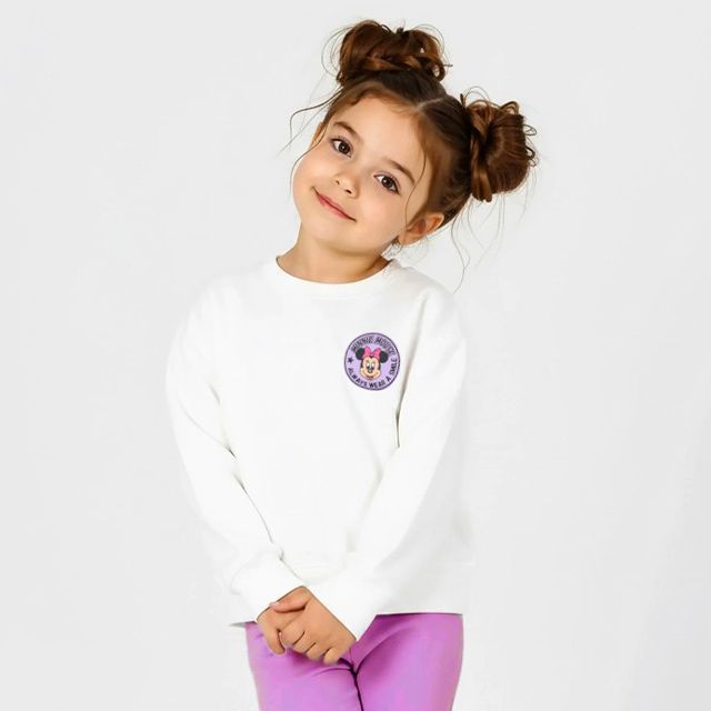 【ベビードール】ミニー バックBIGロゴトレーナー 1205K / ベビーサイズ キッズ トップス 長袖 プルオーバー スウェット サガラ刺繍 バックロゴ