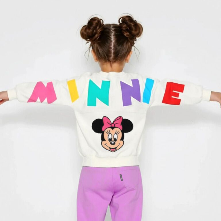 【ベビードール】ミニー バックBIGロゴトレーナー 1205K / ベビーサイズ キッズ トップス 長袖 プルオーバー スウェット サガラ刺繍 バックロゴ