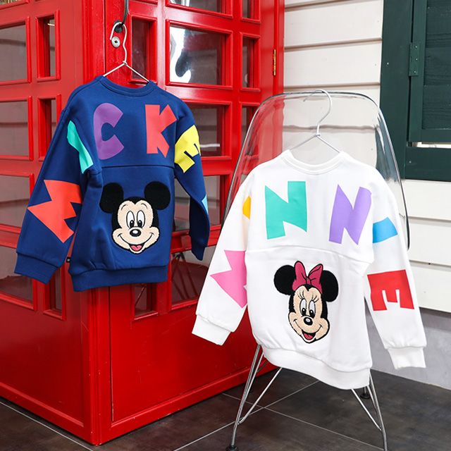 【ベビードール】ミニー バックBIGロゴトレーナー 1205K / ベビーサイズ キッズ トップス 長袖 プルオーバー スウェット サガラ刺繍 バックロゴ