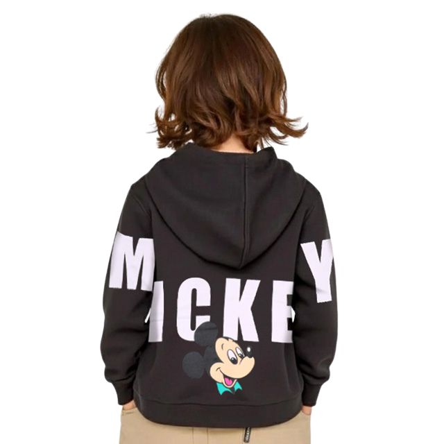 【ベビードール】ミッキー 親子お揃い バックロゴパーカー 1206K / ベビーサイズ キッズ トップス 長袖 リンクコーデ ペアルック 親子コーデ プルオーバー スウェット フーディ バックロゴ
