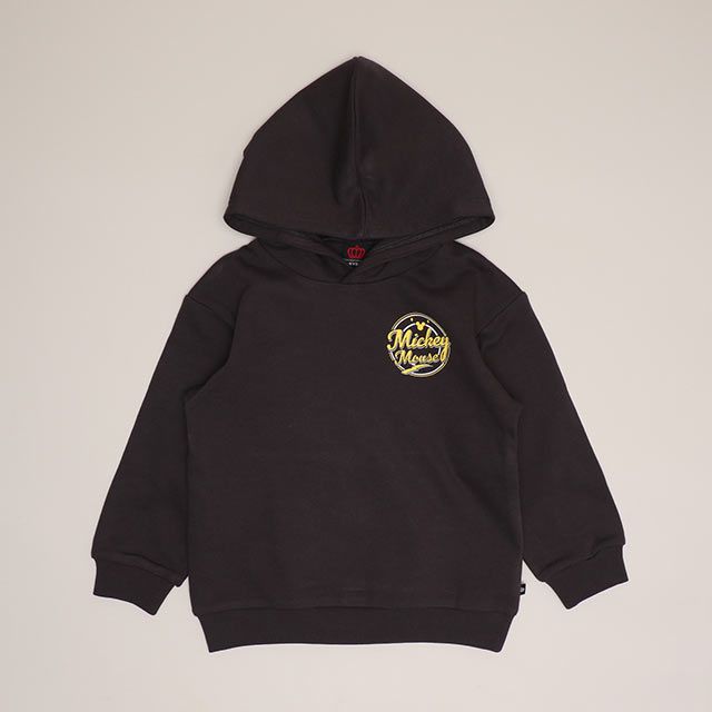 【ベビードール】ミッキー 親子お揃い バックロゴパーカー 1206K / ベビーサイズ キッズ トップス 長袖 リンクコーデ ペアルック 親子コーデ プルオーバー スウェット フーディ バックロゴ