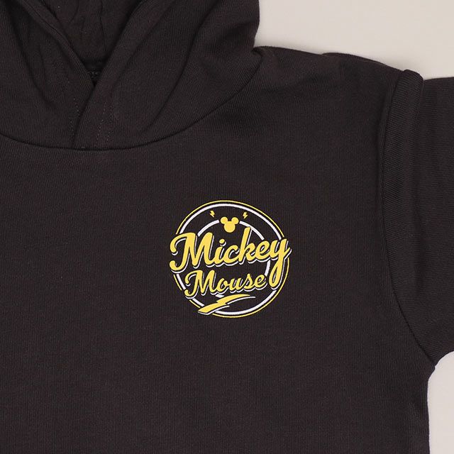 【ベビードール】ミッキー 親子お揃い バックロゴパーカー 1206K / ベビーサイズ キッズ トップス 長袖 リンクコーデ ペアルック 親子コーデ プルオーバー スウェット フーディ バックロゴ
