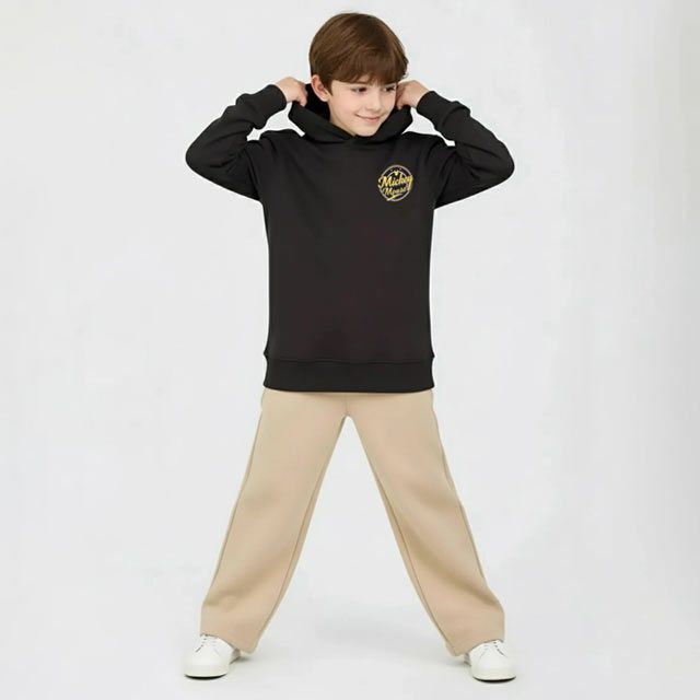 【ベビードール】ミッキー 親子お揃い バックロゴパーカー 1206K / ベビーサイズ キッズ トップス 長袖 リンクコーデ ペアルック 親子コーデ プルオーバー スウェット フーディ バックロゴ