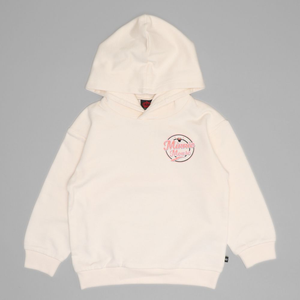 【ベビードール】ミニー 親子お揃い バックロゴパーカー 1206K / ベビーサイズ キッズ トップス 長袖 リンクコーデ ペアルック 親子コーデ プルオーバー スウェット フーディ バックロゴ