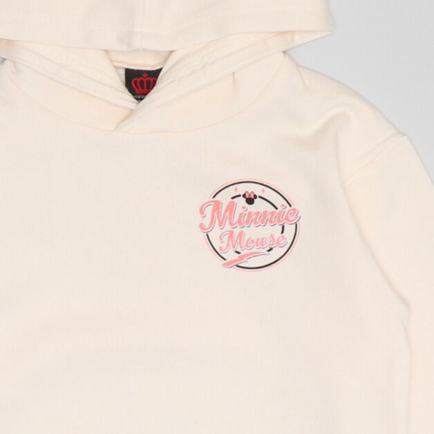 【ベビードール】ミニー 親子お揃い バックロゴパーカー 1206K / ベビーサイズ キッズ トップス 長袖 リンクコーデ ペアルック 親子コーデ プルオーバー スウェット フーディ バックロゴ