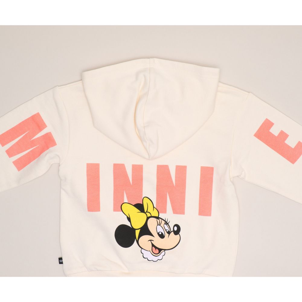 【ベビードール】ミニー 親子お揃い バックロゴパーカー 1206K / ベビーサイズ キッズ トップス 長袖 リンクコーデ ペアルック 親子コーデ プルオーバー スウェット フーディ バックロゴ