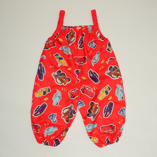 【ベビードール】カーズ キャラクター プレイウェア 1211K (収納袋付) / ベビーサイズ キッズ S(80-90cm) M(100-110cm) 軽量 オーバーオール サロペット 汚れてもいい服 撥水加工 収納ポーチ付き