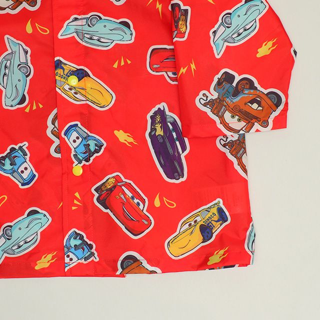 【ベビードール】カーズ 【撥水】キャラクター レインコート 1212K (ランドセル対応/収納袋付) / ベビーサイズ キッズ S(80-90cm) M(100-110cm) L(120-130cm) 雨具 レイングッズ 羽織り 撥水 フードに透明窓付き ランドセルが背負える