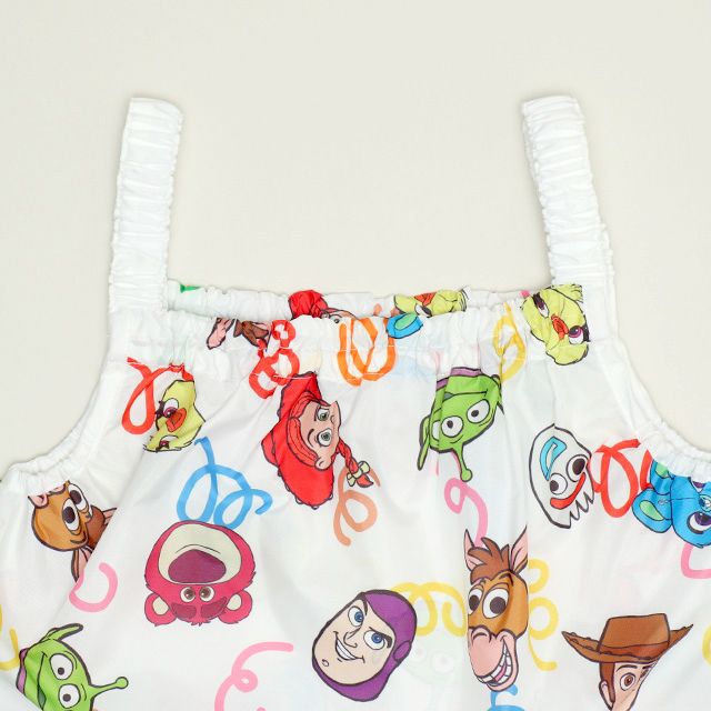 【ベビードール】トイストーリー キャラクター プレイウェア 1211K (収納袋付) / ベビーサイズ キッズ S(80-90cm) M(100-110cm) 軽量 オーバーオール サロペット 汚れてもいい服 撥水加工 収納ポーチ付き