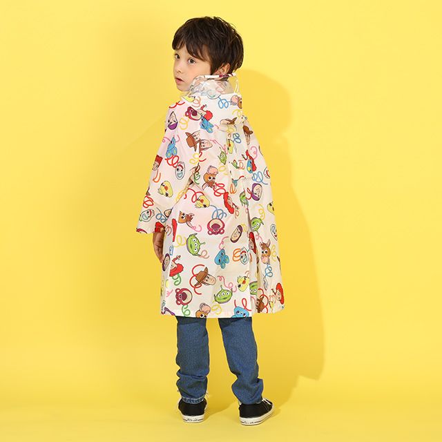 【ベビードール】トイストーリー 【撥水】キャラクター レインコート 1212K (ランドセル対応/収納袋付) / ベビーサイズ キッズ S(80-90cm) M(100-110cm) L(120-130cm) 雨具 レイングッズ 羽織り 撥水 フードに透明窓付き ランドセルが背負える