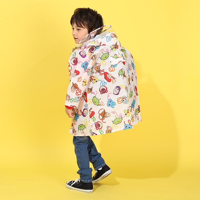 【ベビードール】トイストーリー 【撥水】キャラクター レインコート 1212K (ランドセル対応/収納袋付) / ベビーサイズ キッズ S(80-90cm) M(100-110cm) L(120-130cm) 雨具 レイングッズ 羽織り 撥水 フードに透明窓付き ランドセルが背負える