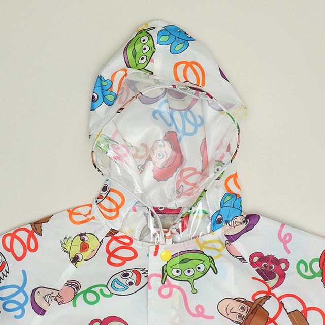 【ベビードール】トイストーリー 【撥水】キャラクター レインコート 1212K (ランドセル対応/収納袋付) / ベビーサイズ キッズ S(80-90cm) M(100-110cm) L(120-130cm) 雨具 レイングッズ 羽織り 撥水 フードに透明窓付き ランドセルが背負える