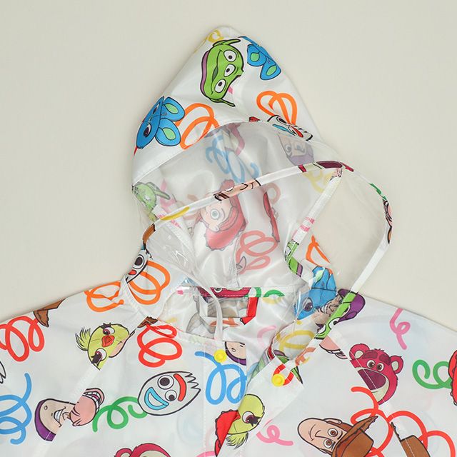 【ベビードール】トイストーリー 【撥水】キャラクター レインコート 1212K (ランドセル対応/収納袋付) / ベビーサイズ キッズ S(80-90cm) M(100-110cm) L(120-130cm) 雨具 レイングッズ 羽織り 撥水 フードに透明窓付き ランドセルが背負える