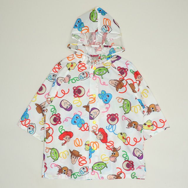 【ベビードール】トイストーリー 【撥水】キャラクター レインコート 1212K (ランドセル対応/収納袋付) / ベビーサイズ キッズ S(80-90cm) M(100-110cm) L(120-130cm) 雨具 レイングッズ 羽織り 撥水 フードに透明窓付き ランドセルが背負える