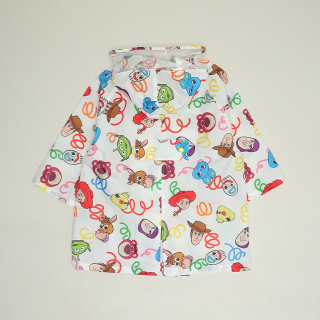 【ベビードール】トイストーリー 【撥水】キャラクター レインコート 1212K (ランドセル対応/収納袋付) / ベビーサイズ キッズ S(80-90cm) M(100-110cm) L(120-130cm) 雨具 レイングッズ 羽織り 撥水 フードに透明窓付き ランドセルが背負える