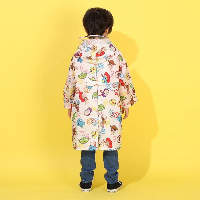 【ベビードール】トイストーリー 【撥水】キャラクター レインコート 1212K (ランドセル対応/収納袋付) / ベビーサイズ キッズ S(80-90cm) M(100-110cm) L(120-130cm) 雨具 レイングッズ 羽織り 撥水 フードに透明窓付き ランドセルが背負える