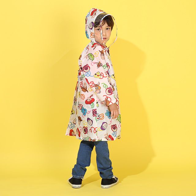 【ベビードール】トイストーリー 【撥水】キャラクター レインコート 1212K (ランドセル対応/収納袋付) / ベビーサイズ キッズ S(80-90cm) M(100-110cm) L(120-130cm) 雨具 レイングッズ 羽織り 撥水 フードに透明窓付き ランドセルが背負える