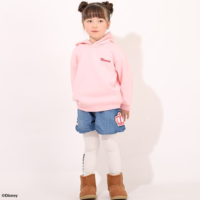 【ベビードール】ミニー 裏起毛ビックシルエットパーカー 親子お揃い 7191K