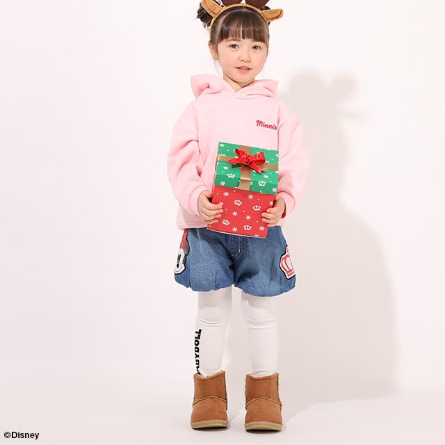 【ベビードール】ミニー 裏起毛ビックシルエットパーカー 親子お揃い 7191K