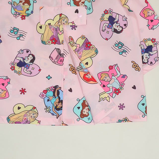 【ベビードール】プリンセス 【撥水】キャラクター レインコート 1212K (ランドセル対応/収納袋付) / ベビーサイズ キッズ S(80-90cm) M(100-110cm) L(120-130cm) 雨具 レイングッズ 羽織り 撥水 フードに透明窓付き ランドセルが背負える