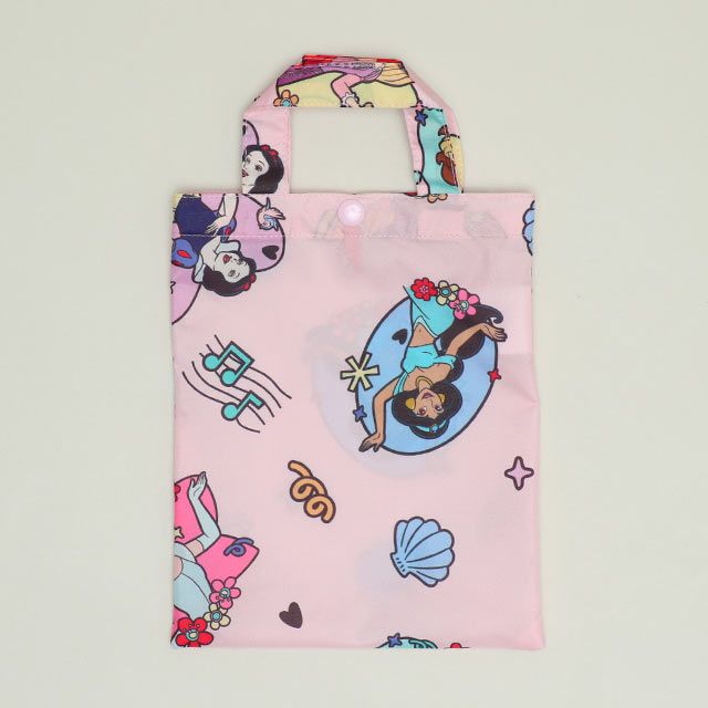 【ベビードール】プリンセス 【撥水】キャラクター レインコート 1212K (ランドセル対応/収納袋付) / ベビーサイズ キッズ S(80-90cm) M(100-110cm) L(120-130cm) 雨具 レイングッズ 羽織り 撥水 フードに透明窓付き ランドセルが背負える